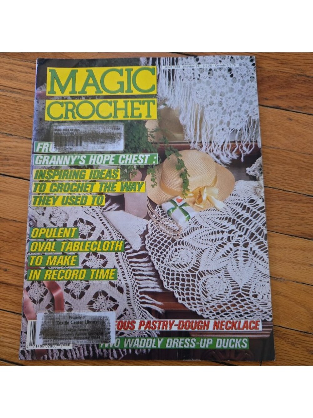 Magic Crochet Magazine June 1988 Number 54  Bedspread, Tablecloth, Filet